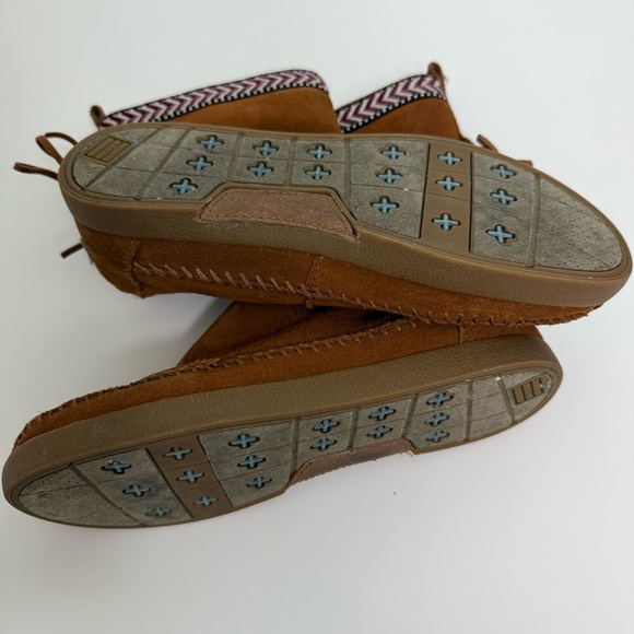 Toms Nepal Suede Boots Faux Fur Lined Moccasin Shoes Women’s Sz 7 Brown Tan - Picture 2 of 9